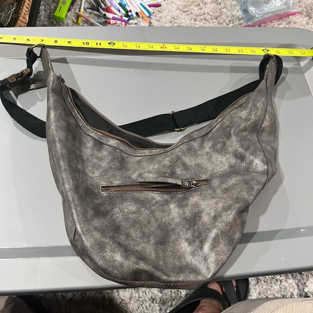 Gray Crossbody Bag